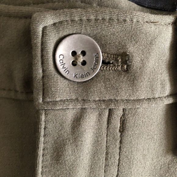 Calvin Klein Jeans Ponte Pants Womens 6 Skinny Leg Dark Green Stretchy Leggings - Picture 4 of 12